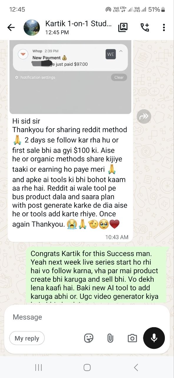 Student testimonial